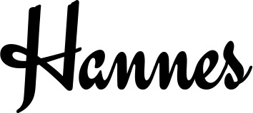 Vorschau des Bootsnamens "Hannes" als Schriftzug für "Bootsbeschriftung Klassisch 63"