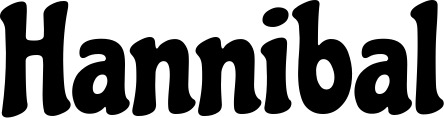 Vorschau des Bootsnamens "Hannibal" als Schriftzug für "Bootsbeschriftung Neu 41"