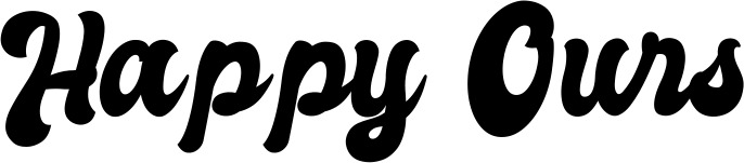 Vorschau des Bootsnamens "Happy Ours" als Schriftzug für "Bootsbeschriftung Klassisch 41"