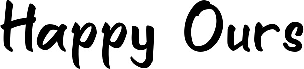 Vorschau des Bootsnamens "Happy Ours" als Schriftzug für "Bootsbeschriftung Klassisch 95"