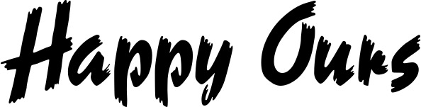 Vorschau des Bootsnamens "Happy Ours" als Schriftzug für "Bootsbeschriftung Neu 10"