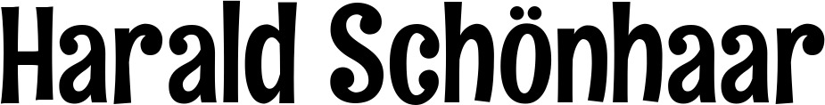 Vorschau des Bootsnamens "Harald Schönhaar" als Schriftzug für "Bootsbeschriftung Neu 68"