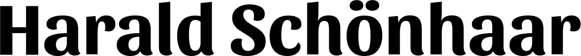 Vorschau des Bootsnamens "Harald Schönhaar" als Schriftzug für "Bootsbeschriftung Fett 36"