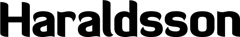 Vorschau des Bootsnamens "Haraldsson" als Schriftzug für "Bootsbeschriftung Fett 06"