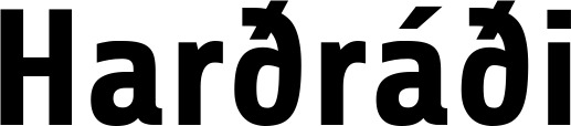 Vorschau des Bootsnamens "Harðráði" als Schriftzug für "Bootsbeschriftung Fett 37"