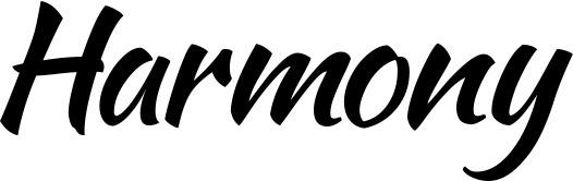 Vorschau des Bootsnamens "Harmony" als Schriftzug für "Bootsbeschriftung Klassisch 73"