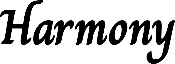 Vorschau des Bootsnamens "Harmony" als Schriftzug für "Bootsbeschriftung Klassisch 51"