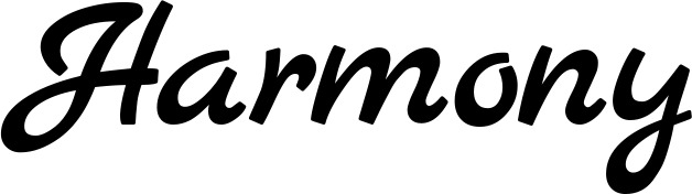 Vorschau des Bootsnamens "Harmony" als Schriftzug für "Bootsbeschriftung Klassisch 77"