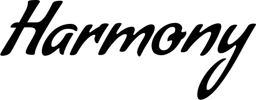 Vorschau des Bootsnamens "Harmony" als Schriftzug für "Style Klassisch 57"