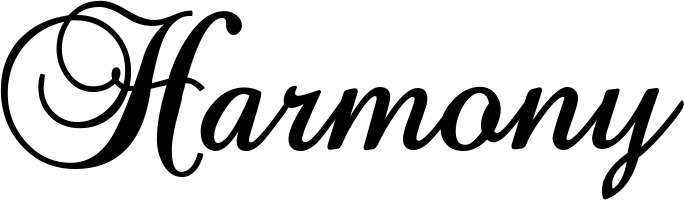 Vorschau des Bootsnamens "Harmony" als Schriftzug für "Bootsbeschriftung Klassisch 02-A"