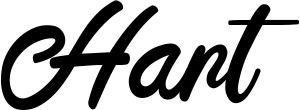 Vorschau des Bootsnamens "Hart" als Schriftzug für "Bootsbeschriftung Klassisch 102"
