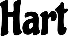Vorschau des Bootsnamens "Hart" als Schriftzug für "Style Klassisch 53"
