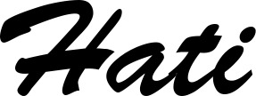 Vorschau des Bootsnamens "Hati" als Schriftzug für "Bootsbeschriftung Klassisch 03"