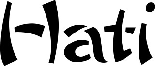 Vorschau des Bootsnamens "Hati" als Schriftzug für "Bootsbeschriftung Neu 03"
