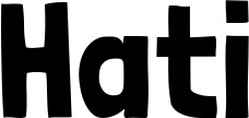 Vorschau des Bootsnamens "Hati" als Schriftzug für "Bootsbeschriftung Neu 52"