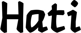Vorschau des Bootsnamens "Hati" als Schriftzug für "Bootsbeschriftung Neu 47"