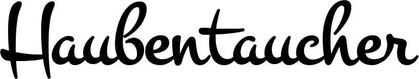 Vorschau des Bootsnamens "Haubentaucher" als Schriftzug für "Bootsbeschriftung Klassisch 81"