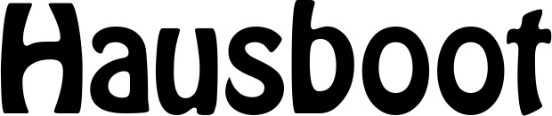 Vorschau des Bootsnamens "Hausboot" als Schriftzug für "Bootsbeschriftung Fett 01"