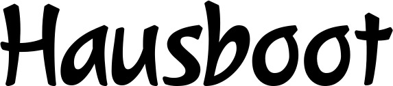 Vorschau des Bootsnamens "Hausboot" als Schriftzug für "Bootsbeschriftung Klassisch 72"