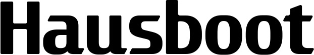 Vorschau des Bootsnamens "Hausboot" als Schriftzug für "Bootsbeschriftung Fett 22"