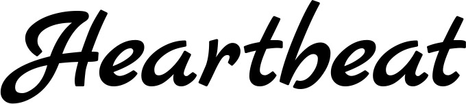 Vorschau des Bootsnamens "Heartbeat" als Schriftzug für "Bootsbeschriftung Klassisch 77"