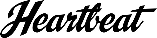 Vorschau des Bootsnamens "Heartbeat" als Schriftzug für "Bootsbeschriftung Klassisch 29"