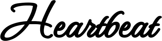 Vorschau des Bootsnamens "Heartbeat" als Schriftzug für "Style Klassisch 111"
