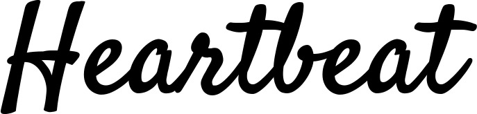 Vorschau des Bootsnamens "Heartbeat" als Schriftzug für "Bootsbeschriftung Klassisch 96"