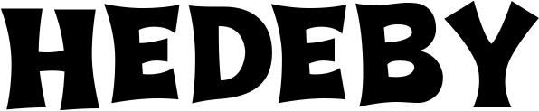Vorschau des Bootsnamens "Hedeby" als Schriftzug für "Bootsbeschriftung Klassisch 25"
