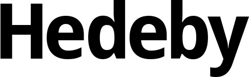 Vorschau des Bootsnamens "Hedeby" als Schriftzug für "Bootsbeschriftung Fett 07"