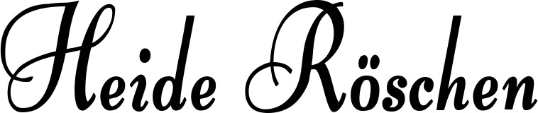 Vorschau des Bootsnamens "Heide Röschen" als Schriftzug für "Bootsbeschriftung Klassisch 76"