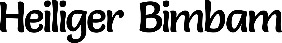 Vorschau des Bootsnamens "Heiliger Bimbam" als Schriftzug für "Bootsbeschriftung Klassisch 94"