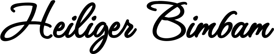 Vorschau des Bootsnamens "Heiliger Bimbam" als Schriftzug für "Bootsbeschriftung Klassisch 111"