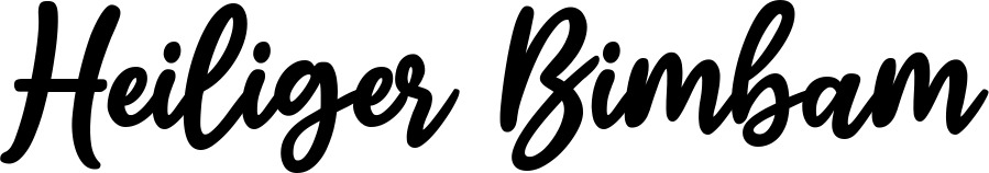 Vorschau des Bootsnamens "Heiliger Bimbam" als Schriftzug für "Bootsbeschriftung Klassisch 74"