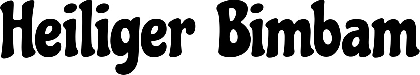 Vorschau des Bootsnamens "Heiliger Bimbam" als Schriftzug für "Bootsbeschriftung Klassisch 53"