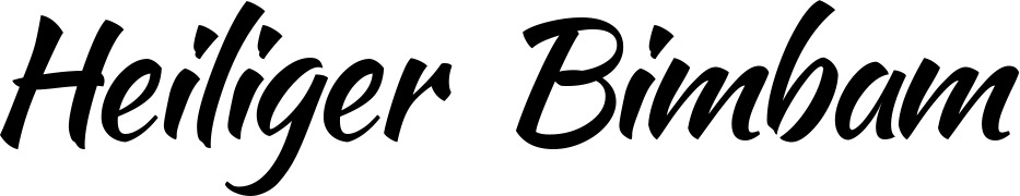 Vorschau des Bootsnamens "Heiliger Bimbam" als Schriftzug für "Bootsbeschriftung Klassisch 73"