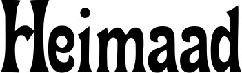 Vorschau des Bootsnamens "Heimaad" als Schriftzug für "Bootsbeschriftung Neu 44"