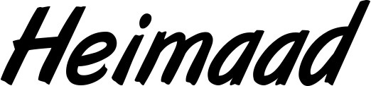 Vorschau des Bootsnamens "Heimaad" als Schriftzug für "Bootsbeschriftung Klassisch 38"