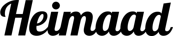 Vorschau des Bootsnamens "Heimaad" als Schriftzug für "Bootsbeschriftung Neu 60"