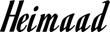 Vorschau des Bootsnamens "Heimaad" als Schriftzug für "Bootsbeschriftung Klassisch 93"