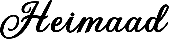 Vorschau des Bootsnamens "Heimaad" als Schriftzug für "Bootsbeschriftung Klassisch 69"