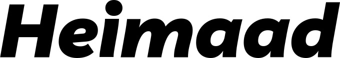 Vorschau des Bootsnamens "Heimaad" als Schriftzug für "Bootsbeschriftung Kursiv 06"