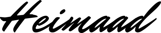 Vorschau des Bootsnamens "Heimaad" als Schriftzug für "Bootsbeschriftung Klassisch 82"