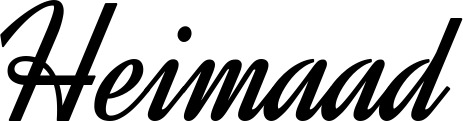 Vorschau des Bootsnamens "Heimaad" als Schriftzug für "Bootsbeschriftung Klassisch 44"