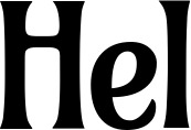 Vorschau des Bootsnamens "Hel" als Schriftzug für "Bootsbeschriftung Klassisch 36"
