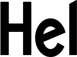 Vorschau des Bootsnamens "Hel" als Schriftzug für "Bootsbeschriftung Neu 65"