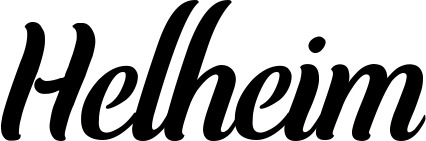 Vorschau des Bootsnamens "Helheim" als Schriftzug für "Bootsbeschriftung Klassisch 62"