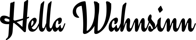 Vorschau des Bootsnamens "Hella Wahnsinn" als Schriftzug für "Bootsbeschriftung Klassisch 63"