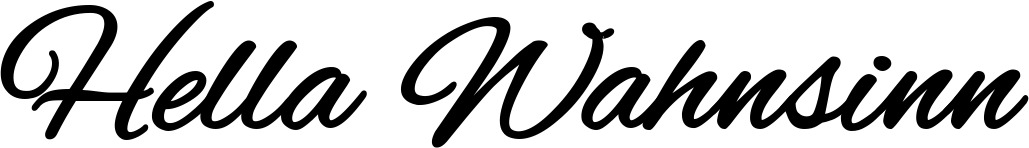 Vorschau des Bootsnamens "Hella Wahnsinn" als Schriftzug für "Bootsbeschriftung Klassisch 35"