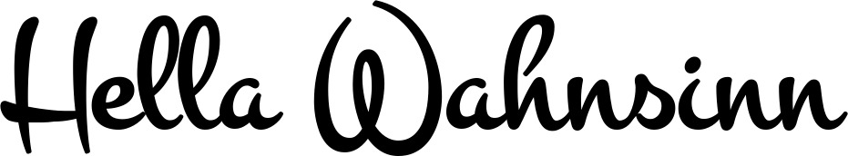 Vorschau des Bootsnamens "Hella Wahnsinn" als Schriftzug für "Bootsbeschriftung Klassisch 81"